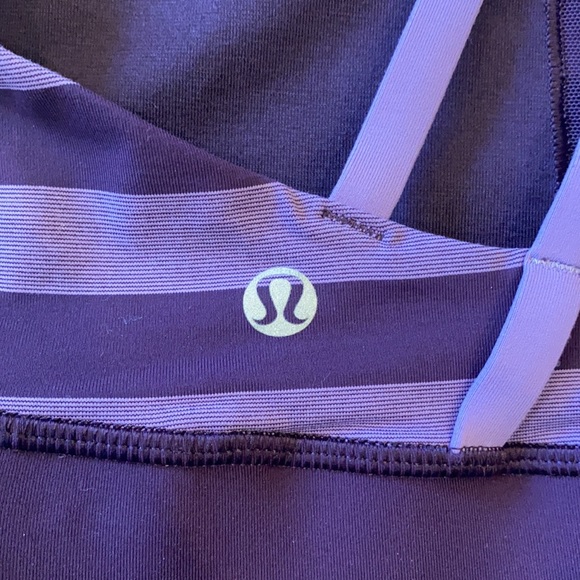 Lululemon Luxtreme Energy Bra Purple Stripes - Picture 6 of 13